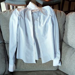Blue-white striped size 6 Brooks Brothers  buttondown